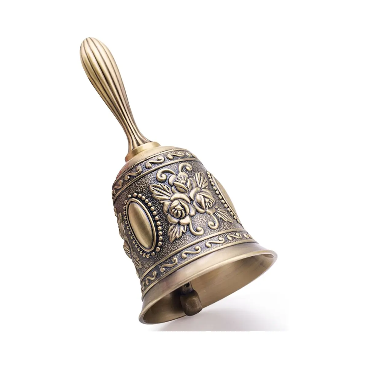 Vintage Brass Hand Bell, Loud Call Bell for Dinner, Wedding, Home & Holiday
