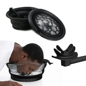 Professional Beauty Ice Facial Wash Basin, Foldable Design with Breathing Ice Bath Bowl, Home and Outdoor Use, Face Cooling Relief