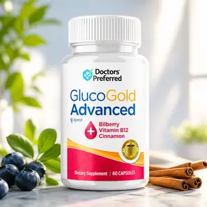 (1 Pack) Gluco Gold Blood Balance Advanced Support Glycogen Supplement 60 Caps