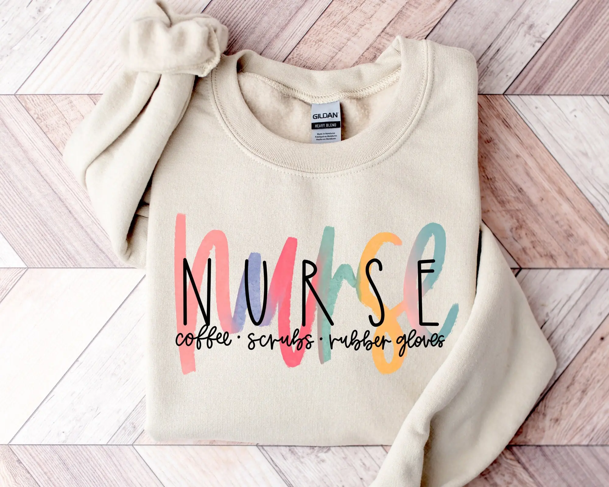 Nurse Sweatshirt, Coffee Scrubs Rubber Gloves Sweatshirt, Nurse Definition Sweatshirt, Nurse Gift