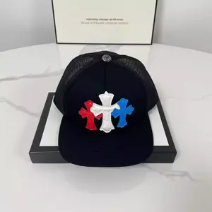 Trendy Triple Cross Trucker Cap | Bold Cross Pattern Streetwear Hat