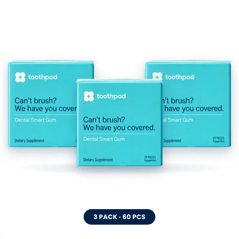 Toothpod Dental Smart Teeth Whitening Chewables - Portable Chews for Travel, Work, Commute & On-the-Go Freshness