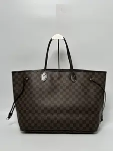 Pre-owned Louis Vuitton Canvas Tote Bags Damier Ebene Neverfull GM Shopper Tote Bag Top Handle Handbag JE511LV