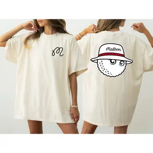 Malbon Golf Bucket Hat Ball Graphic T Shirt, Funny Golf Character Sweatshirt, Golfcore Streetwear Hoodie, Unisex Sweater Pullover Tee