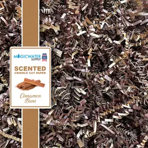 MagicWater Supply Cinnamon Buns Scented Crinkle Cut Paper Perfect for Shredded Paper Filler Basket Filler Gift Boxes Bridesmaid Gifts Christmas Stuffers & More for All Occasions