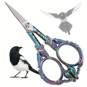 Bird Design Sewing Embroidery Scissors, 1 Count Vintage Sharp Detail Shears for Craft, Artwork, Needlework Yarn, Handicraft DIY Tool, Thread Snips, Cutting Supplies