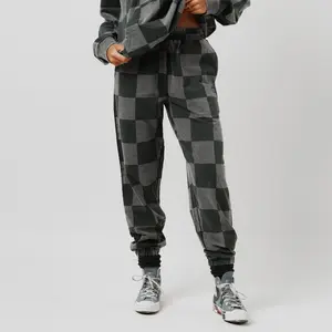 Adult Unisex Joggers - Black Denim Check