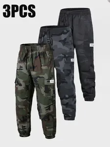 Men's Summer Thin Multi-Pocket Workwear Pants, Simple Commuter Outdoor Long Pants, Casual Fashion for Daily Wear, Camouflage
