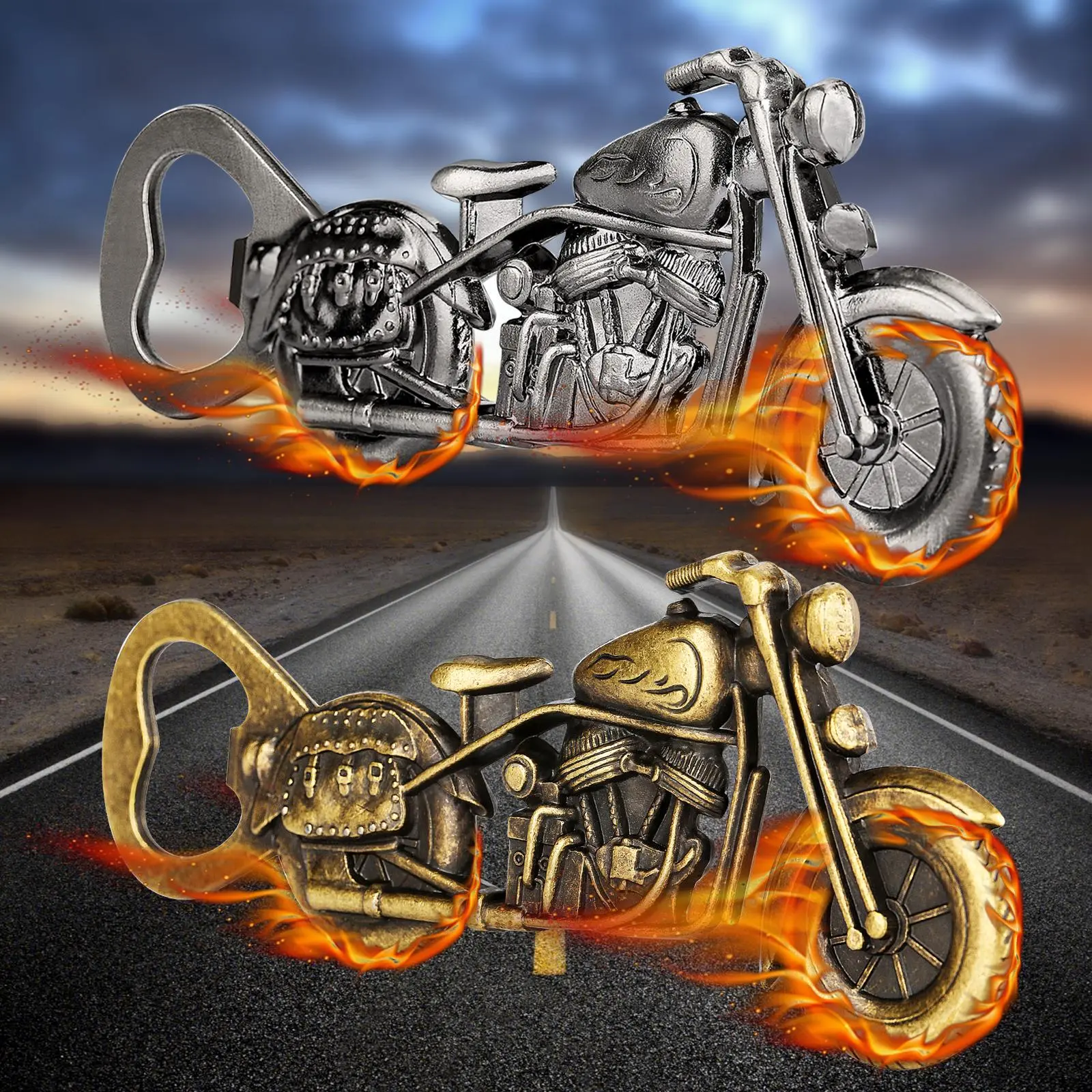 Motorcycle Design Beer Opener, 1 Piece Creative Metal Bottle Opener, Bottle Cap Remover, Perfect Gift for Holiday & Father's Day, Utensils