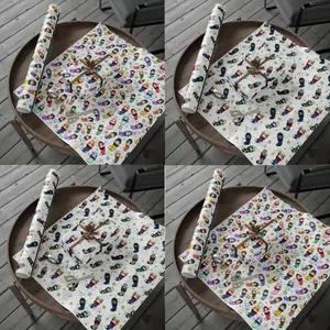 Cute MHA Chibi Christmas Wrapping Paper 2 | Holiday Gift Wrap | Funny Anime Style Gift Decor for Xmas Presents