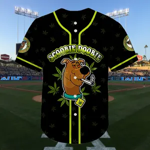Scoobie Doobie Weed Puff Puff Pass Scooby A Doobie Baseball Jersey Baseball Jersey Shirt Summer Shirt Gift For Him Gift For Her Father Gift Mother