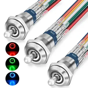 Nilight 16mm RGB Toggle Switch 3Pcs Lighting