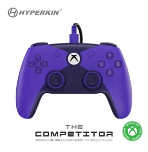 Hyperkin The Competitor Wired Controller for Xbox Series X|S, Xbox One & PC with Hall Effect Joysticks & Impulse Triggers; Symmetrical Layout & Precision D-Pad - Murasaki (Purple)