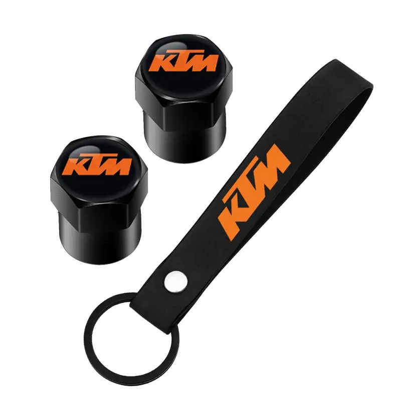 Motorcycle Tire Wheel Valve Caps Cover Key Chain Ring Keychain For KTM Duke ADV SW RC 125 200 390 690 Super Adventure