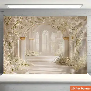 Elegant Floral Banner, Ideal for Weddings, Birthdays, Anniversaries, Parties, Indoor Outdoor Decor, Multi Size Options, Wedding Arched Backdrop