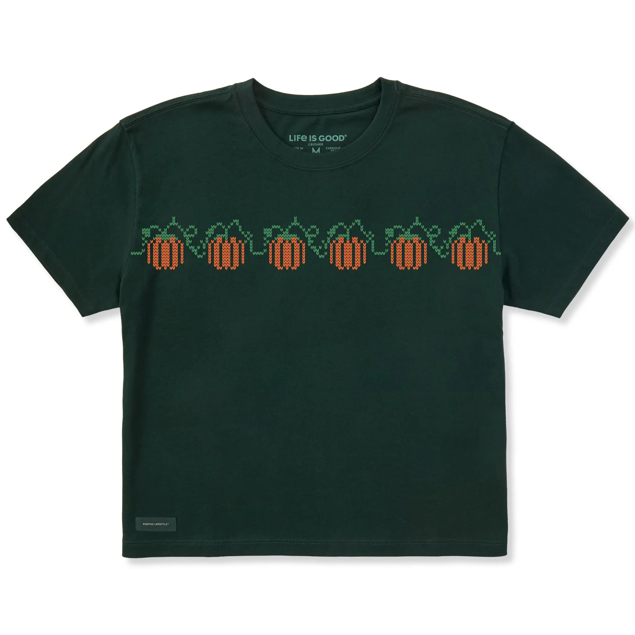 Women's Knit Pumpkins Short Sleeve Crusher Boxy Tee