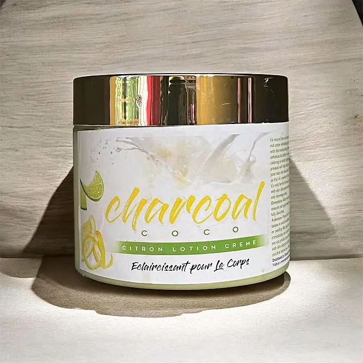 Charcoal coco citron Lotion cream eclaircissant set