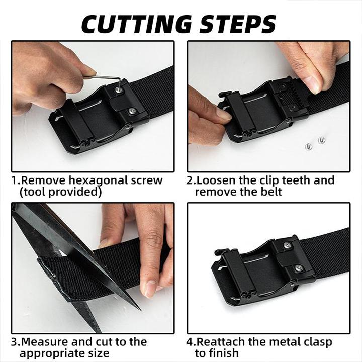 Belt 1.75" Stretch Ratchet Nylon Belt Reinforced Buckle Sport Belts CCW Belts, men's and women's tactical belt, outdoor hunting tactical belt, tactical automatic buckle men's belt