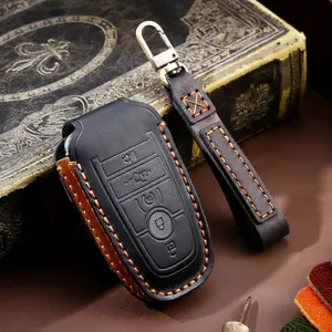 Genuine leather handmade key case suitable for Ford key case Ford F-150 Raptor pickup truck car key case