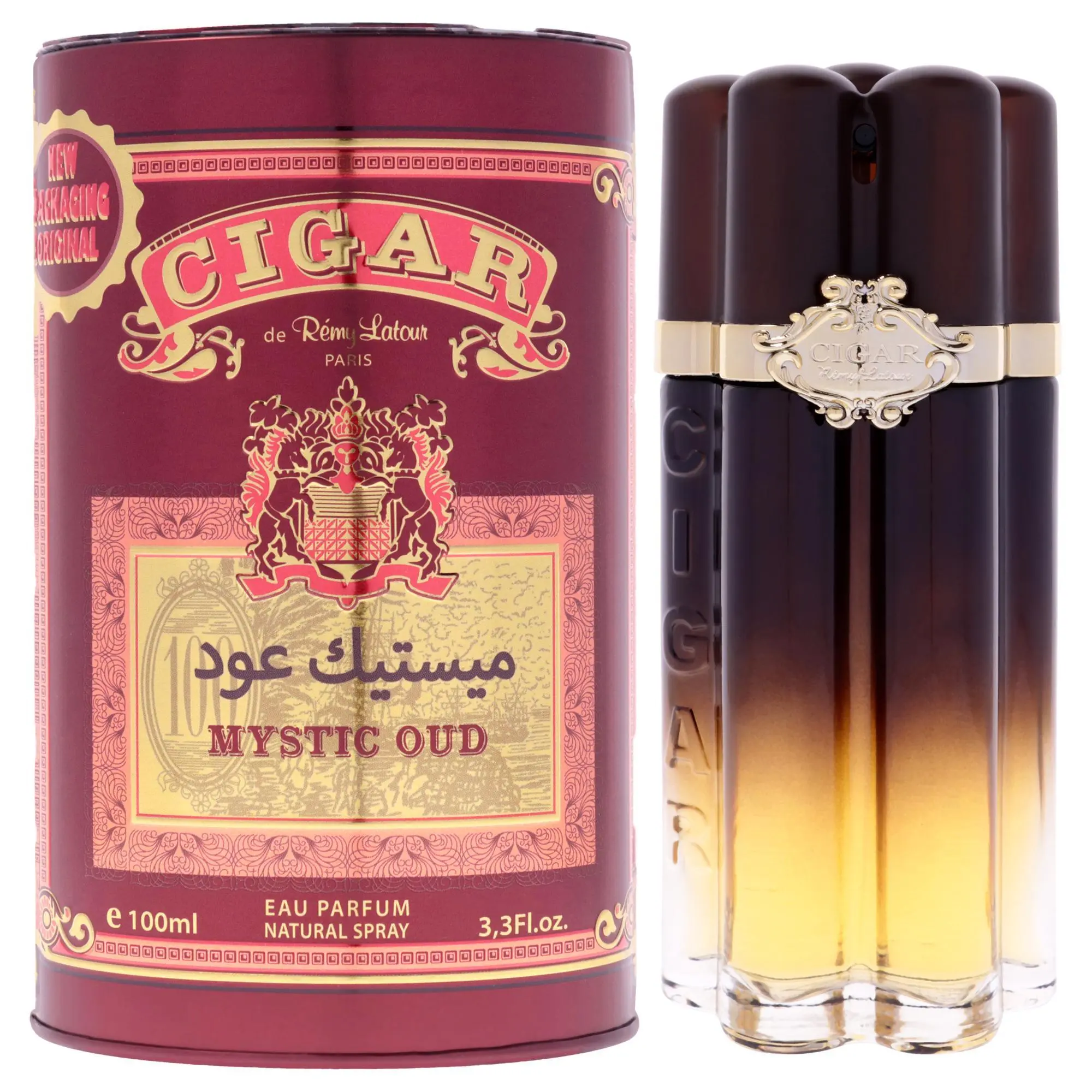 Remy Latour Cigar Mystic Oud Masculine Aroma EDP Spray for Men - 3.3 fl oz Single Bottle, 3 To 3.9 Fl Oz