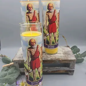 San Lazaro Veladoras St. Lazarus Candles 8 Inch Prayer Decor Ornaments for Spiritual Practices