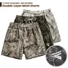 Men’s 5-in Double-Layer Camo Mesh Athletic Training Shorts (Pack of 3) - Quick Dry, Breathable, Zip Side Pockets, Back Pocket, Free Movement, Streetwear Style for Athletes, Outdoor Running, 5-Inch