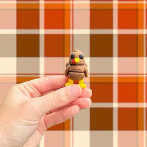 Mini Turkey Fidget Toy - Thanksgiving Toy - 3D Printed Thanksgiving Turkey Toy - Tiny Holiday Desk Buddy - Fall Fidget Toy