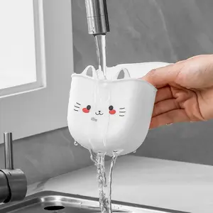 Sink Drain Basket Hanging Bag Dishwashing Sponge Faucet Storage Shelf Kitchen Supplies Sink No Punching Hanging Basket Home Storage Supplies