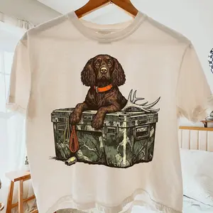Hunting Dog Cooler Youth and Adult shirt, Youth sweatshirt, Hunter Camo Boykin Spaniel Halloween shirt, Outdoor apparel, Trending tee, youth clothing, family shirt, gift for son and daughter, holiday outfit, Halloween Shirt, pumpkin season