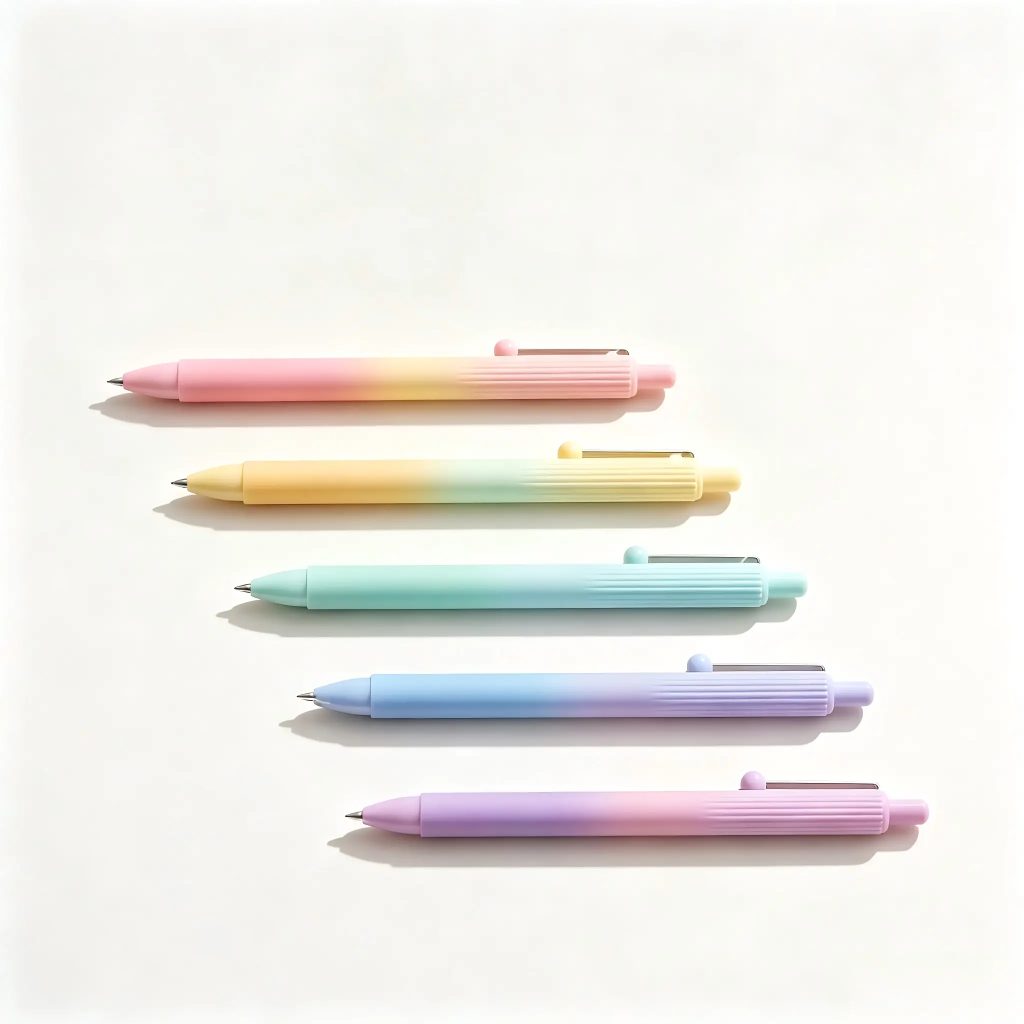 5Pcs Retractable Gel Pens, 0.5mm Black Ink, Aesthetic Smooth-Writing Technical Drawing Pens for Students, Office Use gift