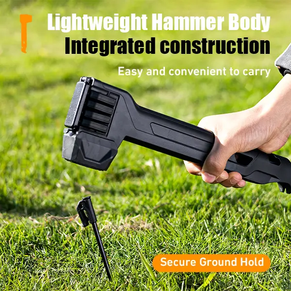 2-in-1 Tent Stake Hammer with Built-In Storage for 8 Stakes and Stake Puller for Outdoor Camping,weak