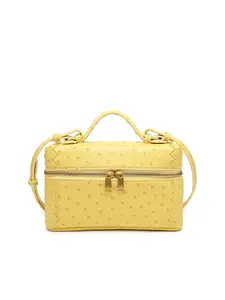 Ostrich Pattern Woven Small Square Bag for Women, Luxurious Metal Zipper Buckle Shoulder Handbag, Stylish Crossbody Purse, Crossbody Clutch Purse