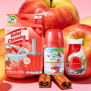 Air Fusion Amber Bloom Bathroom Odor Eliminator Bundle, 3-Piece (To-Go Spray, Compact Twist Gel & Toilet Gel Stamp) - Save 18%