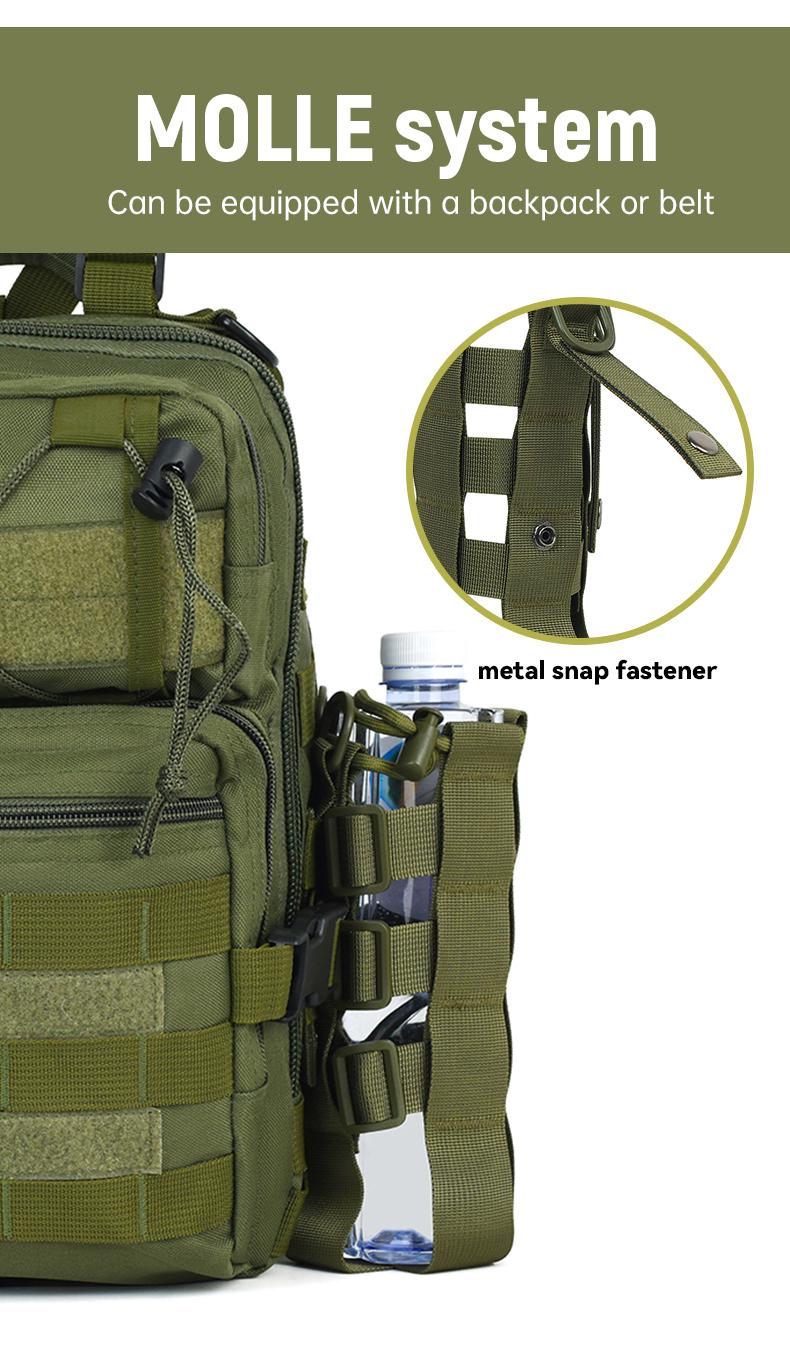 Jumahe Portable Cycling Breast Bag,Outdoor Multi-Functional Camo Chest Bag,Cycling Bag,Survival Bag,Travel Accessories,Men's Messenger Bag,Suitable for Camping,Hiking and Fishing,Bug Bag,Travel Bag,Biker Purse