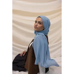 VELA Sky Blue Signature Chiffon Hijab