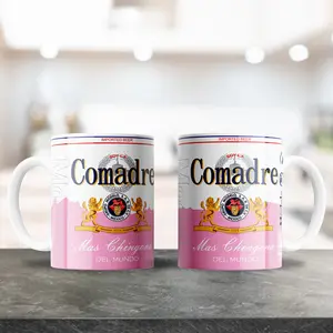 Pink Comadre Mug, Sublimation Wrap for Ceramic Coffee Mugs, Chingona Inspired mug 11oz Ceramic Mug for Home & Office, Perfect Gift Edition