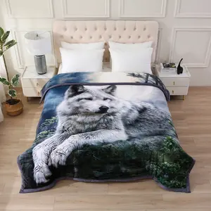 JML 3 Ply Printed Fleece Blanket, Plush Raschel Blanket, Silky Soft-8.6 Ib, King Size - Ultra-Soft and Breathable