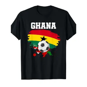 Ghana T-Shirt Soccer Football Graphic Tee Black Stars Ghanaian Flag Patriotic Unisex Short Sleeve Cotton Top Rep Your Roots African Culture Sports Merch Soccer Fan Support Apparel Casual Black Tee Gift for Men Women Summer Streetwear Match Day Outfit