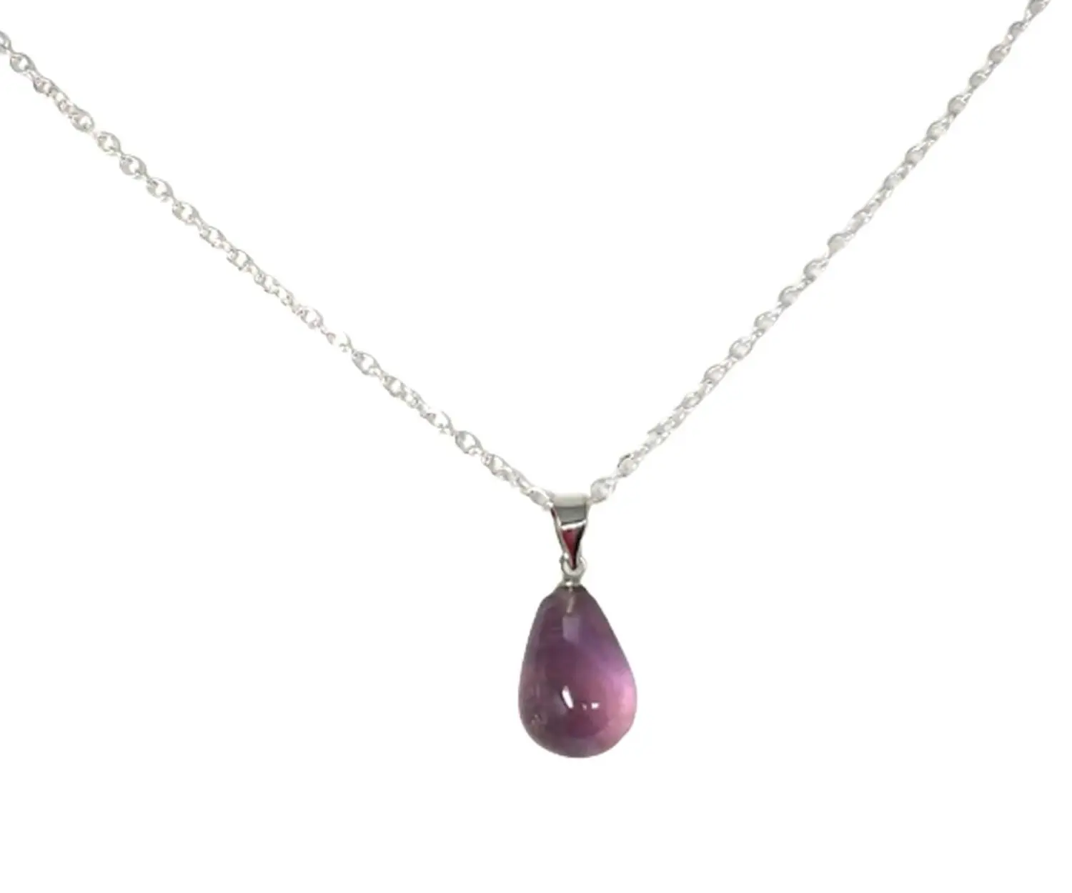 February Birthstone Lavender Amethyst Drop Necklace