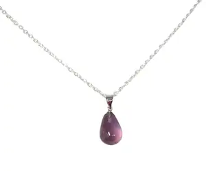 February Birthstone Lavender Amethyst Drop Necklace
