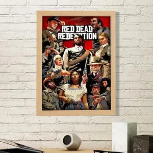 Red Dead Redemption Characters Video Game Wall Art - POSTER NO FRAME