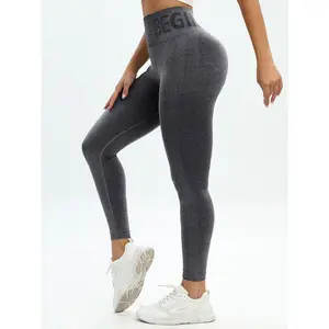 Women Fashion High Elasticity Washed Seamless Leggings Shape Waist Lift Hips Daily Leisure Yoga Fitness