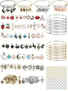 Cute Beaded Bracelet Jewelry Making Kit, 90pcs/set DIY Jewelry Making Kit, Jewelry Making Supplies For Women & Teenager, DIY Jewelry Decoration, DIY Beading Accessories