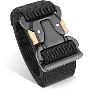 Tactical Belts for Men - 1.5" Military Stretch Nylon Webbing Utility Gun Belt with Heavy Duty Quick Release Buckle