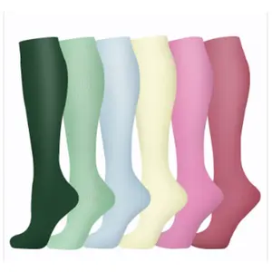 MhzyCaus 6 Pairs Athletic Calf Compression Socks – Breathable, Sweat-Wicking, Odor-Resistant Sports Socks for Men & Women, Ideal for Running, Hiking, Gym, Yoga Work Out