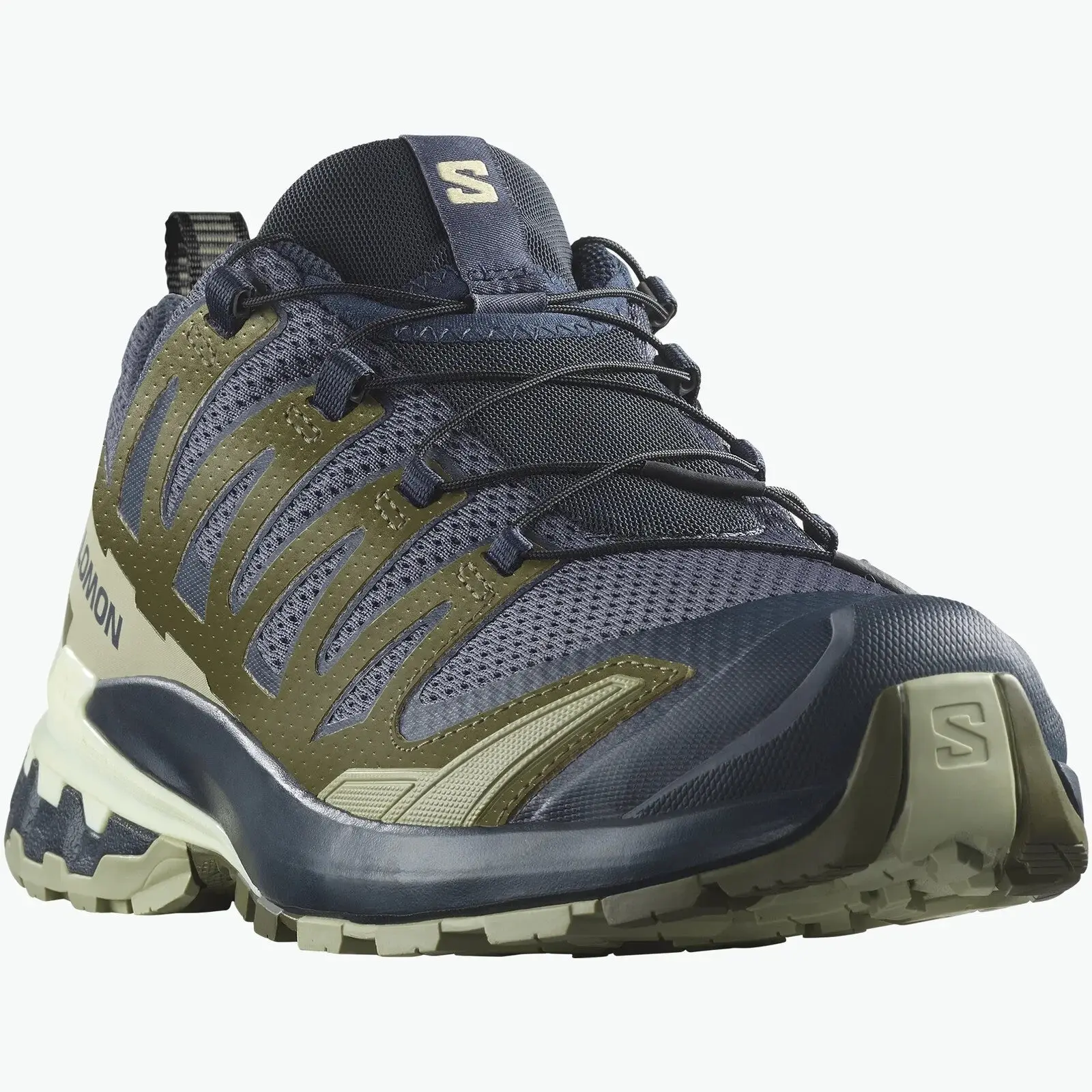 Salomon XA PRO 3D V9 Running Shoe in Black/Green | Men's Low-Top