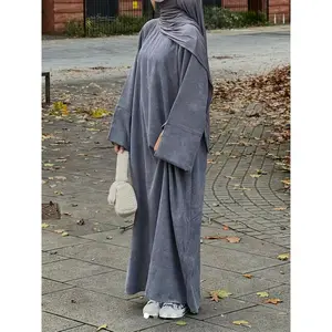 Women's Turkish/Dubai Style -Line Maxi Dress - Sleeve rabic Gown with Pockets, Loose Fit Solid Color Muslim Wedding Dress, Eid & Dress, Year-Round Traditional Outfit, Elegant Dresses For Women Classy Arabic