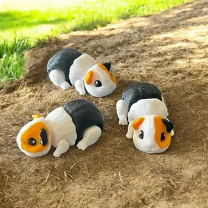 Mini tiny calico tri color guinea pig 3D printed figure decoration