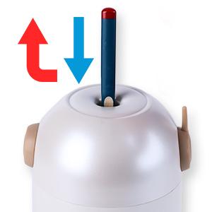 tenwin Fully Automatic Electric Pencil Sharpener for Colored Pencils 7-11.5mm, Durable Blade, Rechargeable, No-Touch Design, Ideal for Home & Classroom Writing Tool Teacher Gift Shavings