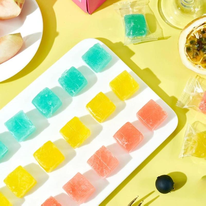 Gem Crystal Amber Candy - Multifruit Flavors, Stunning Appearance, Irresistible Crispy-Chewy Texture (32G)